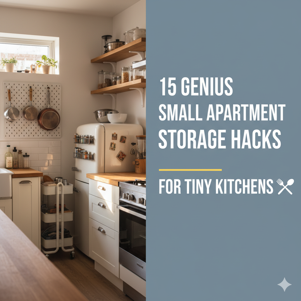 15 Genius Small Apartment Storage Hacks for Tiny Kitchens
