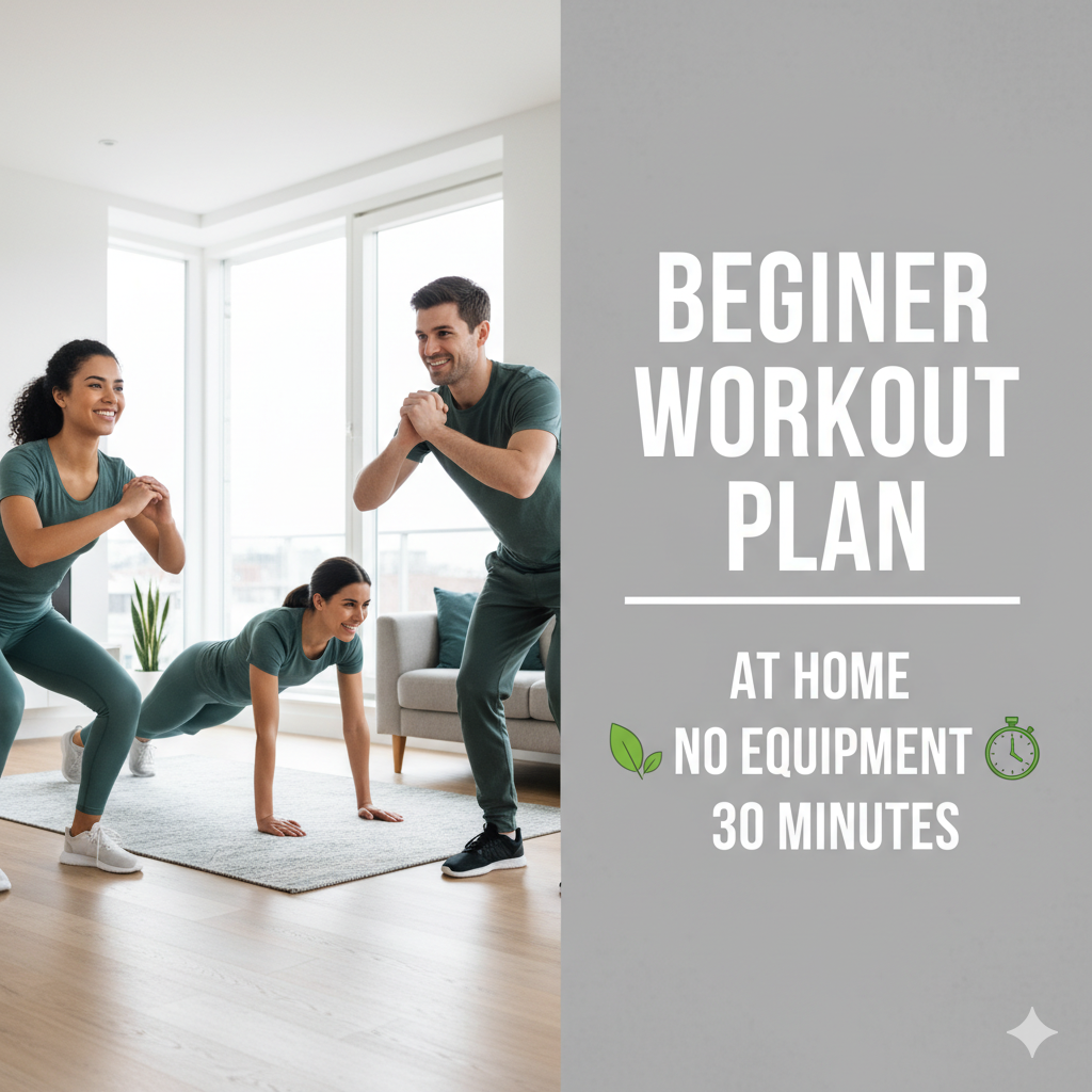 Beginner Workout Plan at Home No Equipment 30 Minutes